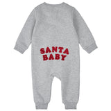 Petit Lem Santa Baby Fleece Playsuit