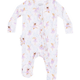 Angel Dear Bow Ballerinas 2 Way Ruffle Zipper Footie
