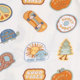 Angel Dear Groovy Vibes Stickers 2 Way Zipper Footie
