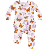 Angel Dear Monarch Butterflies 2 Way Ruffle Zipper Footie