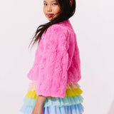Lola & The Boys Cutie Charms Faux Fur Coat