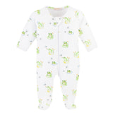 Baby Club Chic Baby Frog Zip Footie Printed