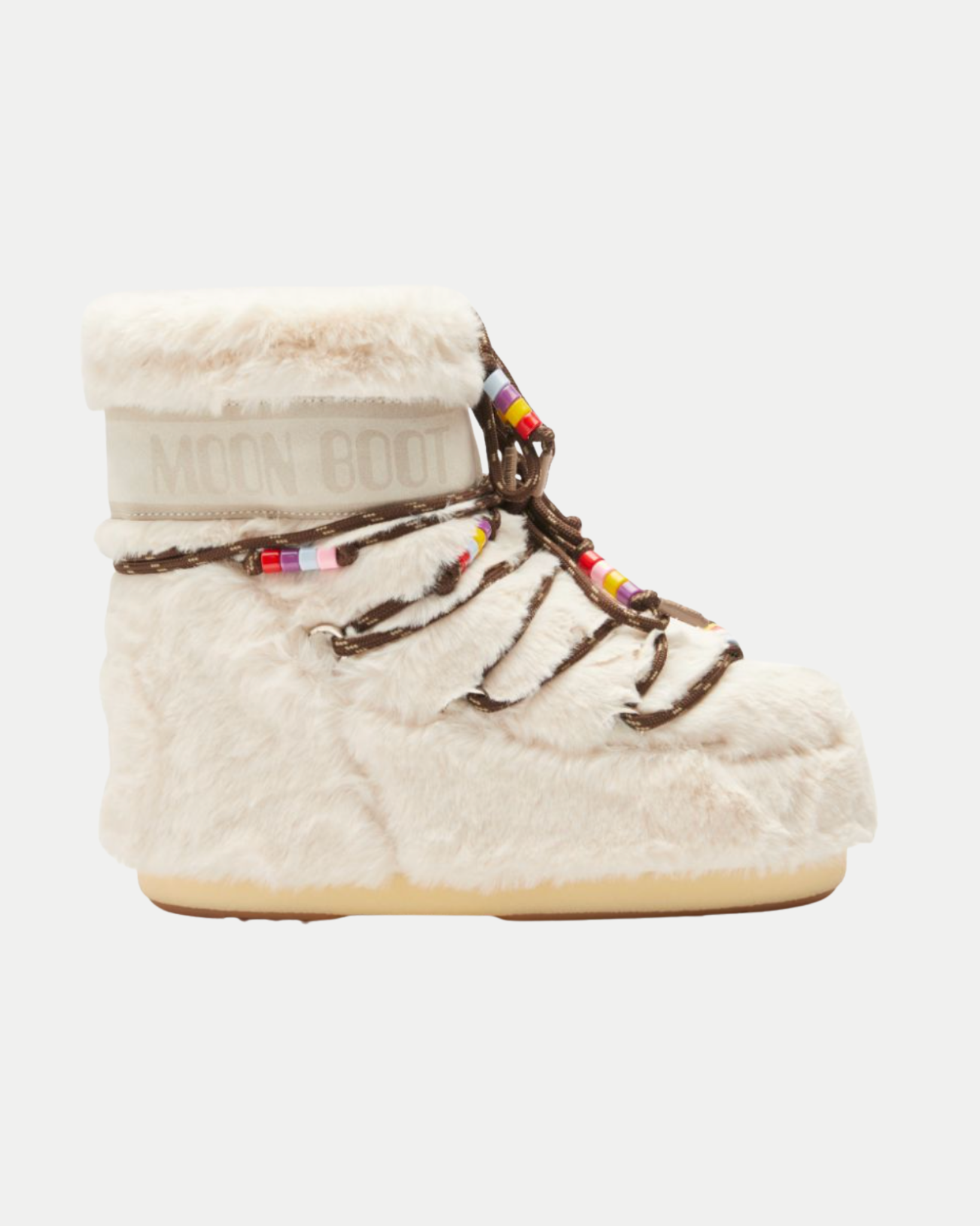 Moon Boot Icon Faux Fur Beads Low in Cream – Skipper & Scout