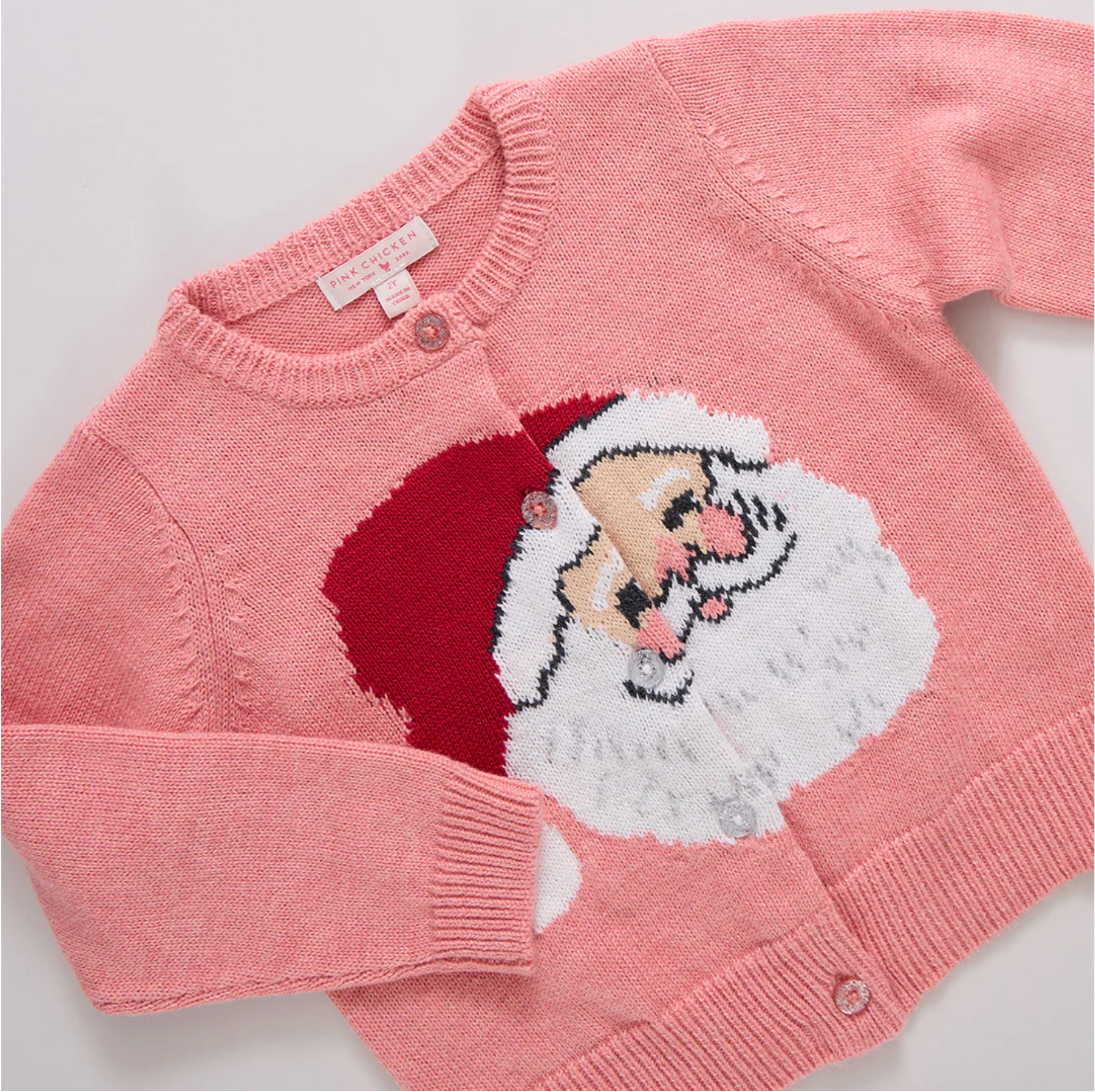 Pink Chicken Baby Maude Santa Sweater Skipper & Scout