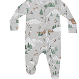 Angel Dear Winter Fun Skiers 2 Way Zipper Footie