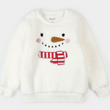 Petit Lem Snowman Embroidery Fleece Sweatshirt