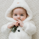 Petit Lem Snow Cute Snowman Sherpa Playsuit