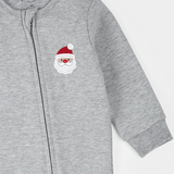 Petit Lem Santa Baby Fleece Playsuit