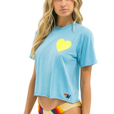 Aviator Nation Heart Print Boyfriend Tee