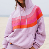 Aviator Nation Wave Stripe 4 Pullover Hoodie Relaxed