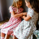 Pink Chicken Sunny Dress - Mini Candy Canes