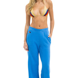 Aviator Nation Rugby Stitch Wide Leg Sweatpant