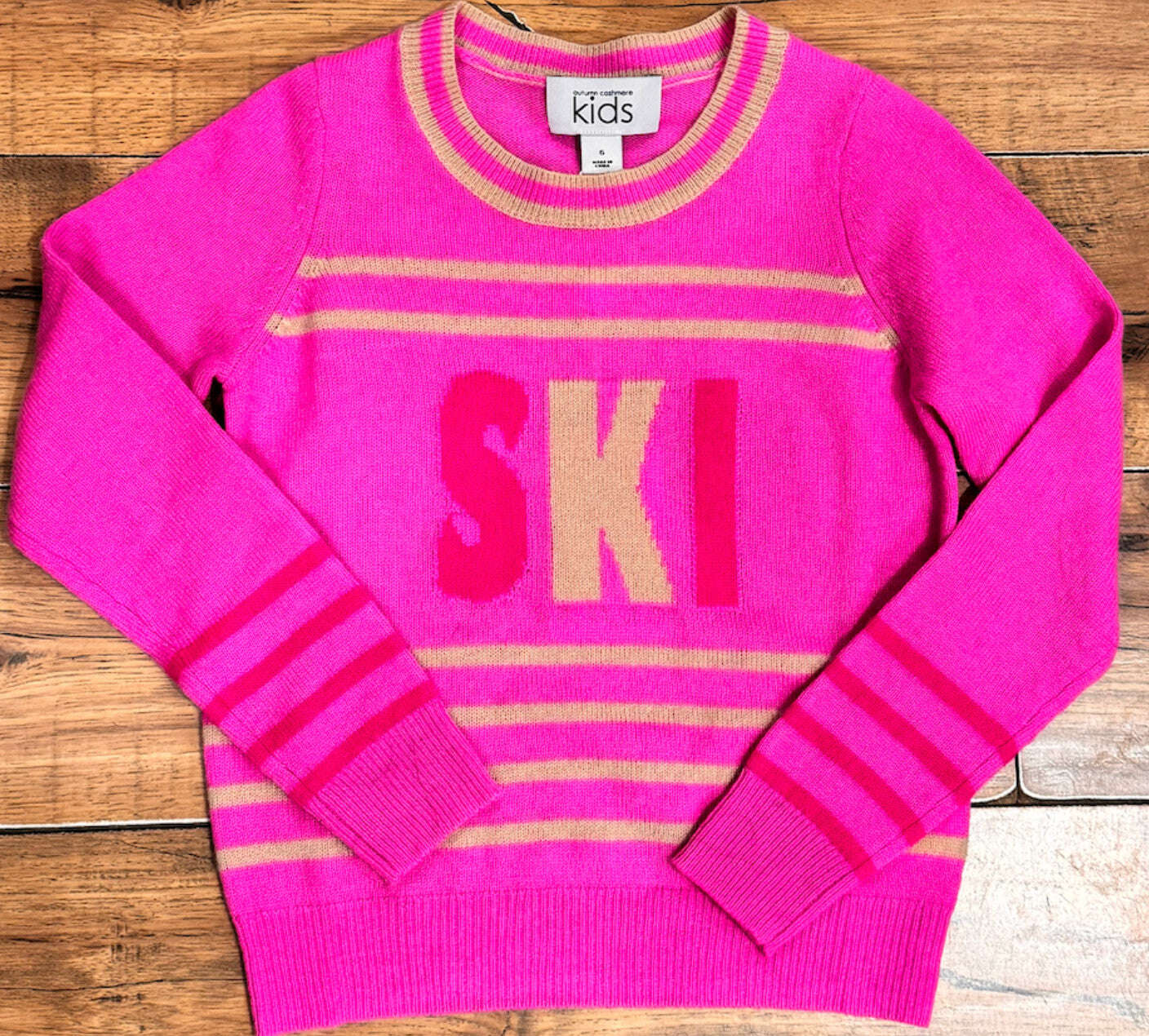 Autumn Cashmere Ski Stripe Crew Skipper & Scout