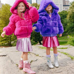 Lola & The Boys Faux Fur Coat Skipper & Scout
