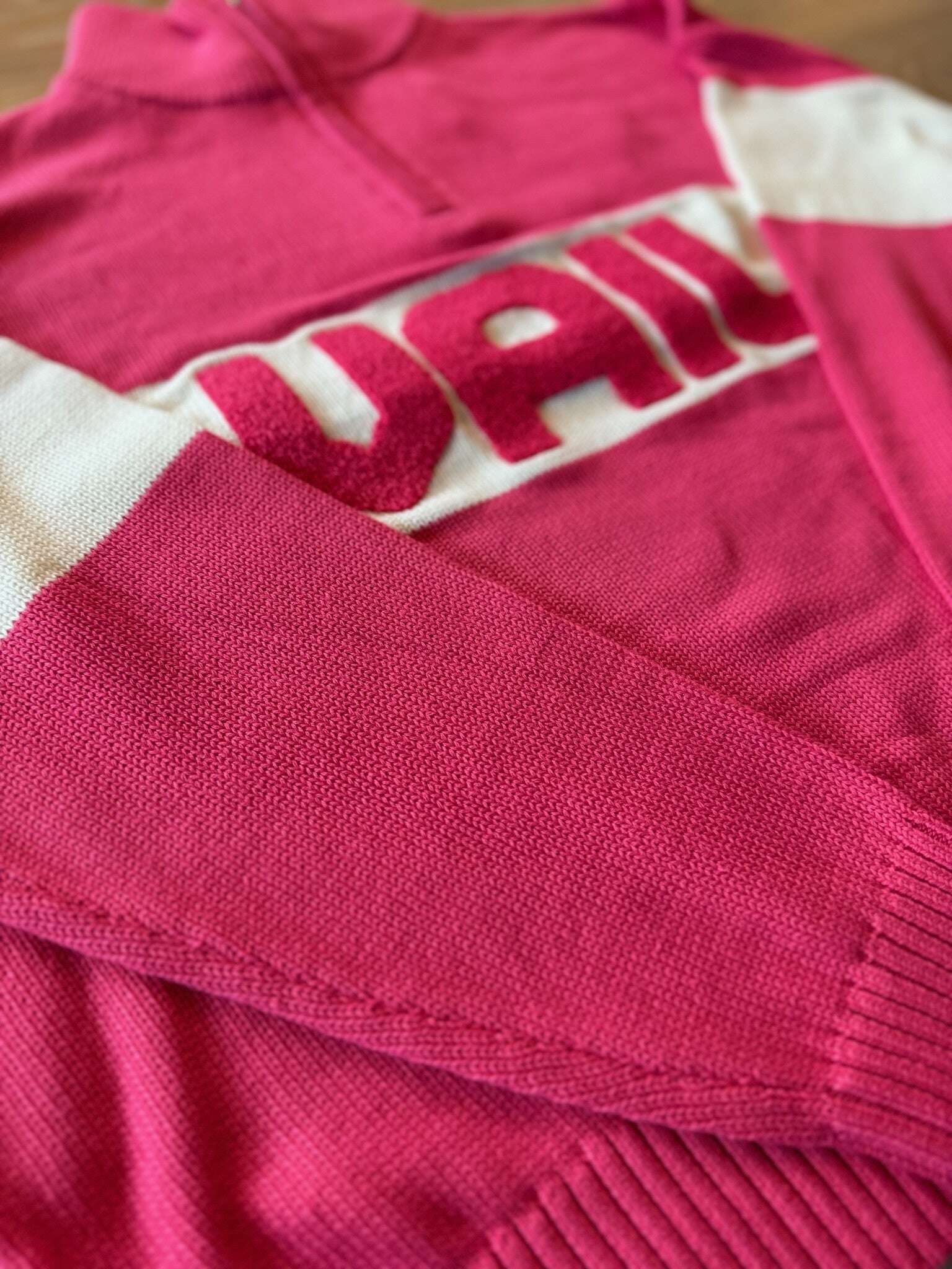 Ellsworth & Ivey Vail Block Quarter Zip - Pink/Ivory Skipper & Scout