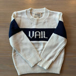 Ellsworth & Ivey Kids Vail Block Crewneck - Ivory/Navy Skipper & Scout