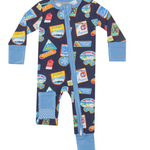 Angel Dear Vintage Ski Patches - 2 Way Zipper Romper Skipper & Scout