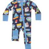 Angel Dear Vintage Ski Patches - 2 Way Zipper Romper Skipper & Scout