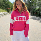 Ellsworth & Ivey Vail Block Quarter Zip - Pink/Ivory Skipper & Scout