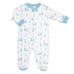 Baby Club Chic Golf Zip Footie - Light Blue