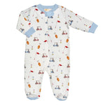 Baby Club Chic Golf Zip Footie Printed - NB