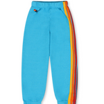 Aviator Nation Kids 5 Stripe Sweatpant - woflow - Neon Blue