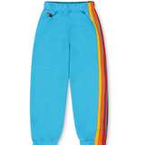 Aviator Nation Kids 5 Stripe Sweatpant - woflow - Neon Blue