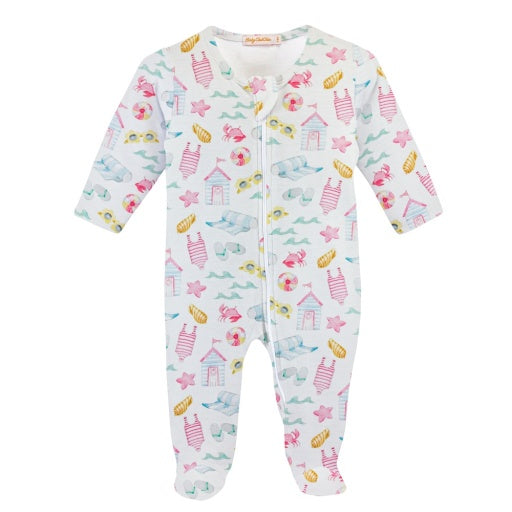 Baby Club Chic Summer Fun Zip Footie Printed