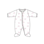 Baby Club Chic Pretty Bows Ruffle Zip Footie