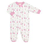 Baby Club Chic Golf Zip Footie - Pink