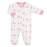 Baby Club Chic Golf Zip Footie - Pink