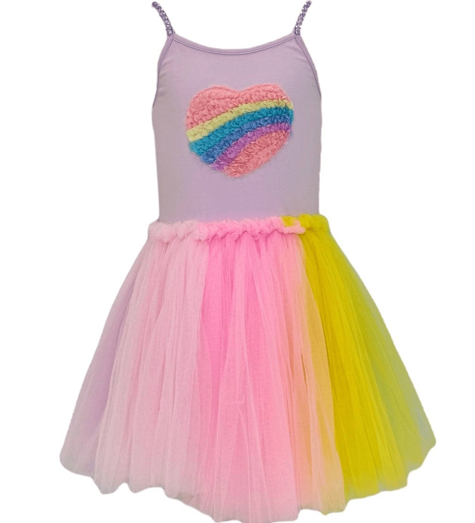 Lola & the Boys Rainbow Heart Tulle Dress Skipper & Scout 