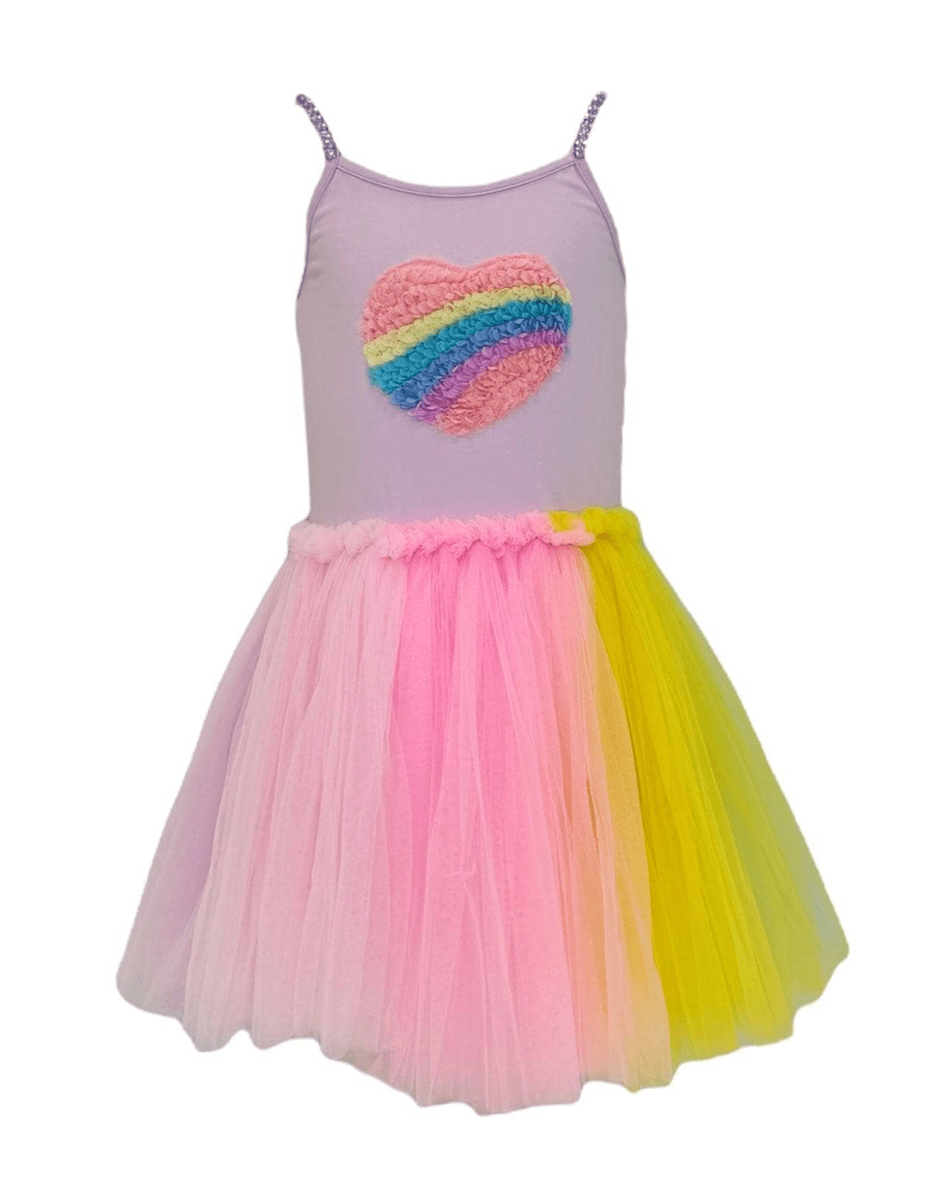 Lola & the Boys Rainbow Heart Tulle Dress Skipper & Scout 