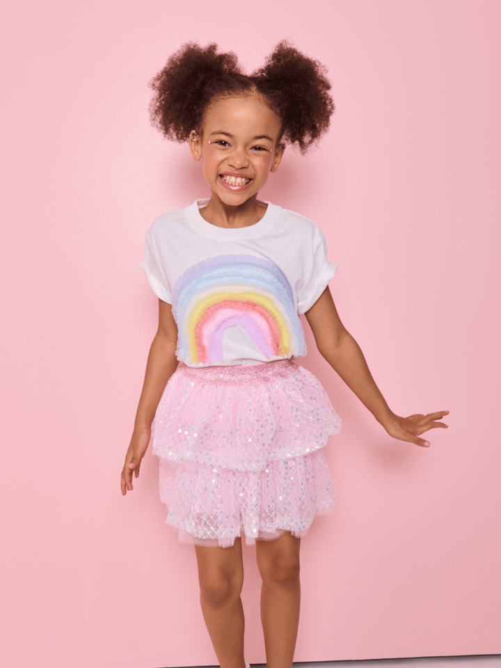 Lola & the Boys Pastel Rainbow T-Shirt