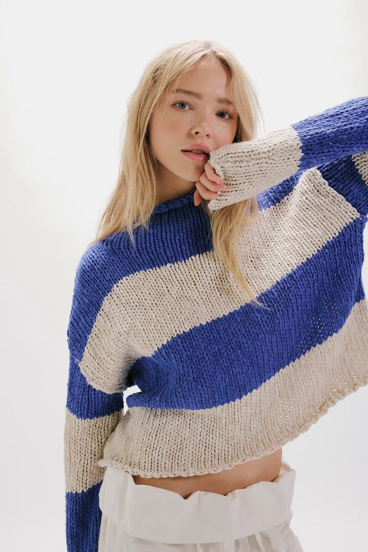 Free People Opal Rugby Striped Sweater