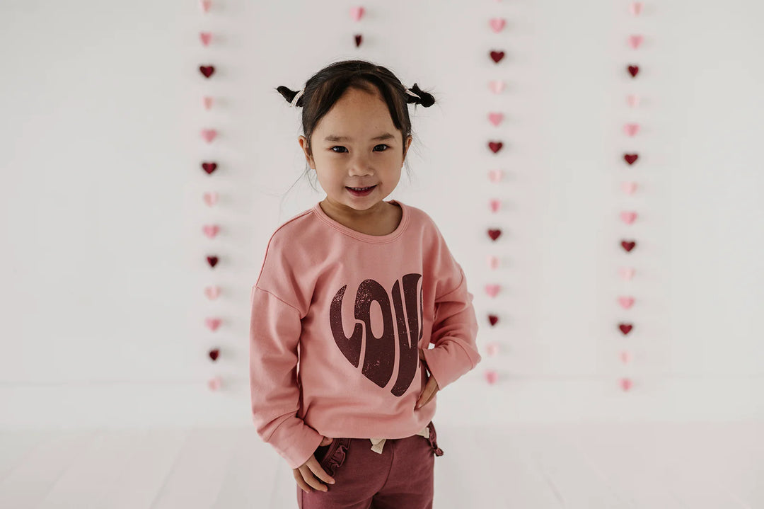 babysprouts Love Heart Drop Shoulder Pullover