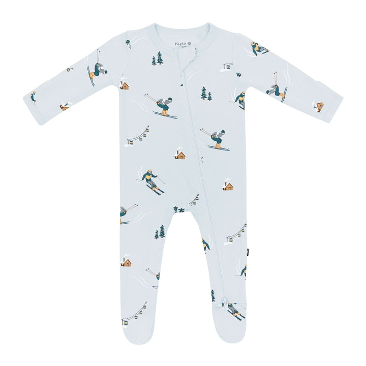 Kyte Baby Ski Print Zip Footie
