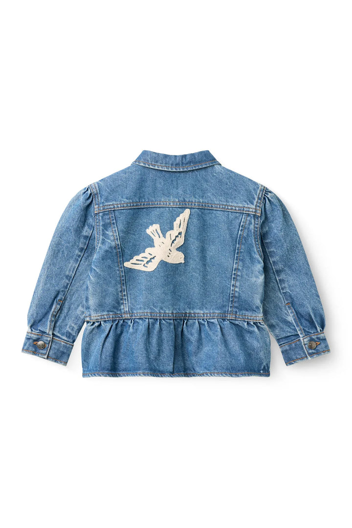 Copehagen Colors Crochet Dove Denim Frill Jacket