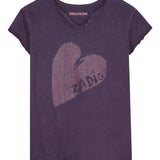 Zadig & Voltaire Heart Split Neck Tee