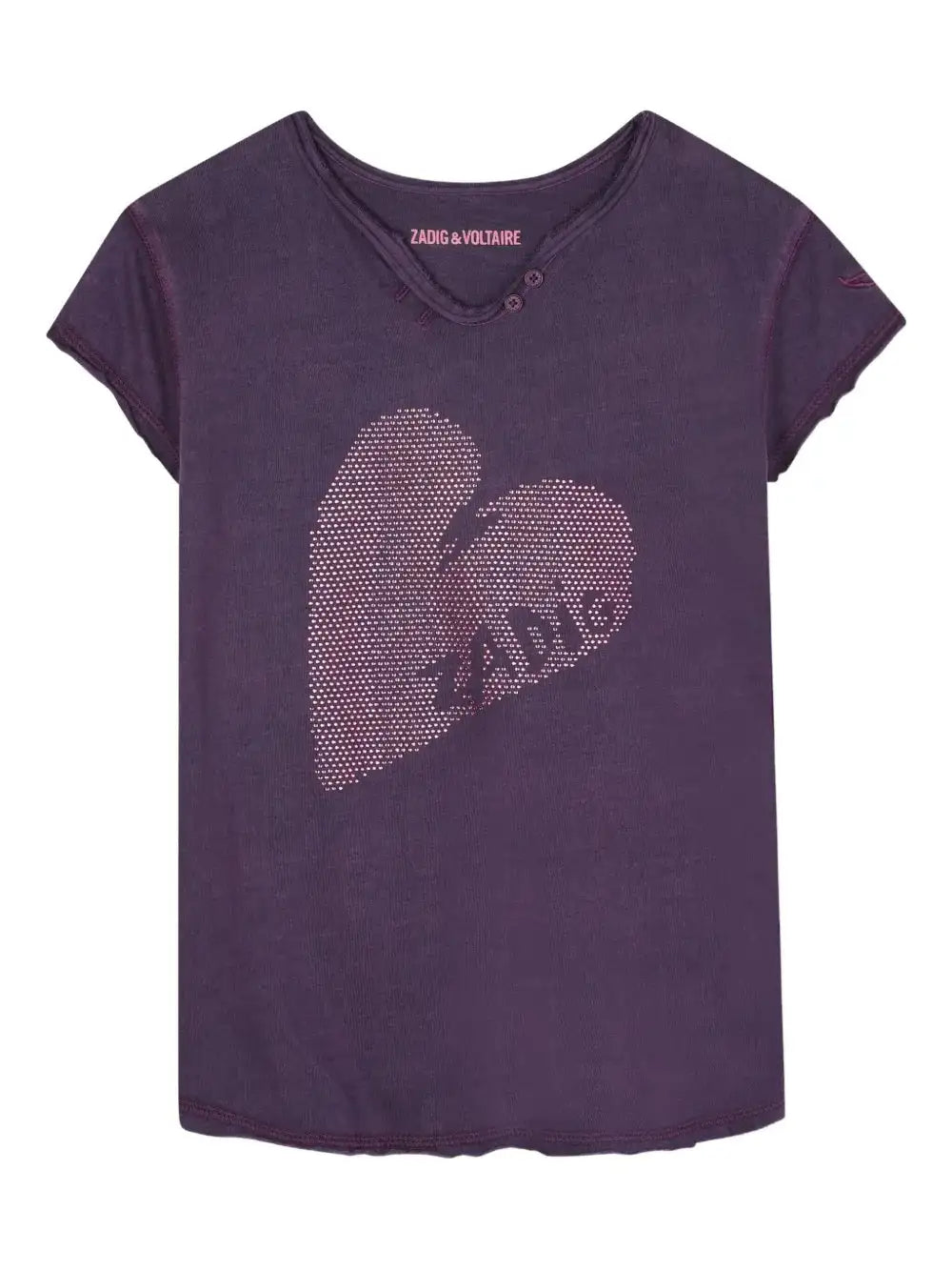 Zadig & Voltaire Heart Split Neck Tee Skipper & Scout 