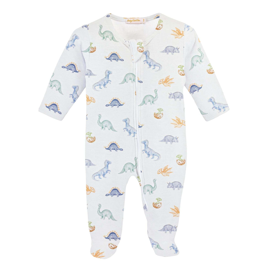 Baby Club Chic Baby Dinos Zip Footie Printed Skipper & Scout 