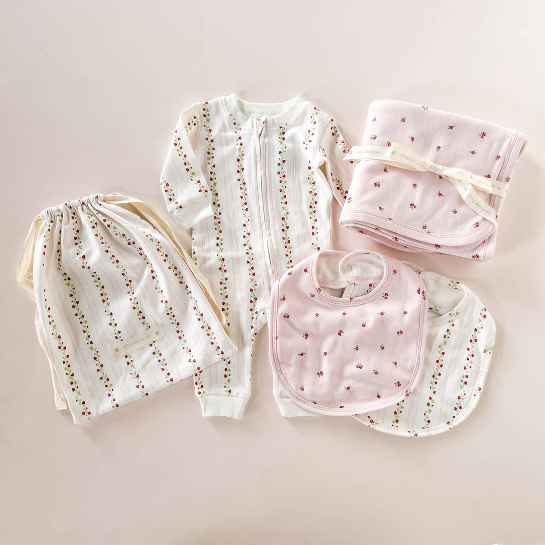 The Blueberry Hill Organic Cotton  Newborn Baby Shower Gift