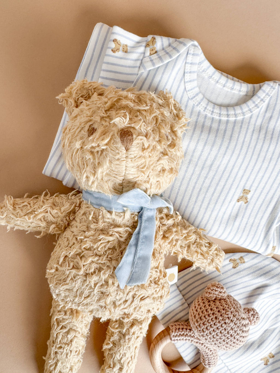 The Blueberry Hill Plush Blue Bow Bear
