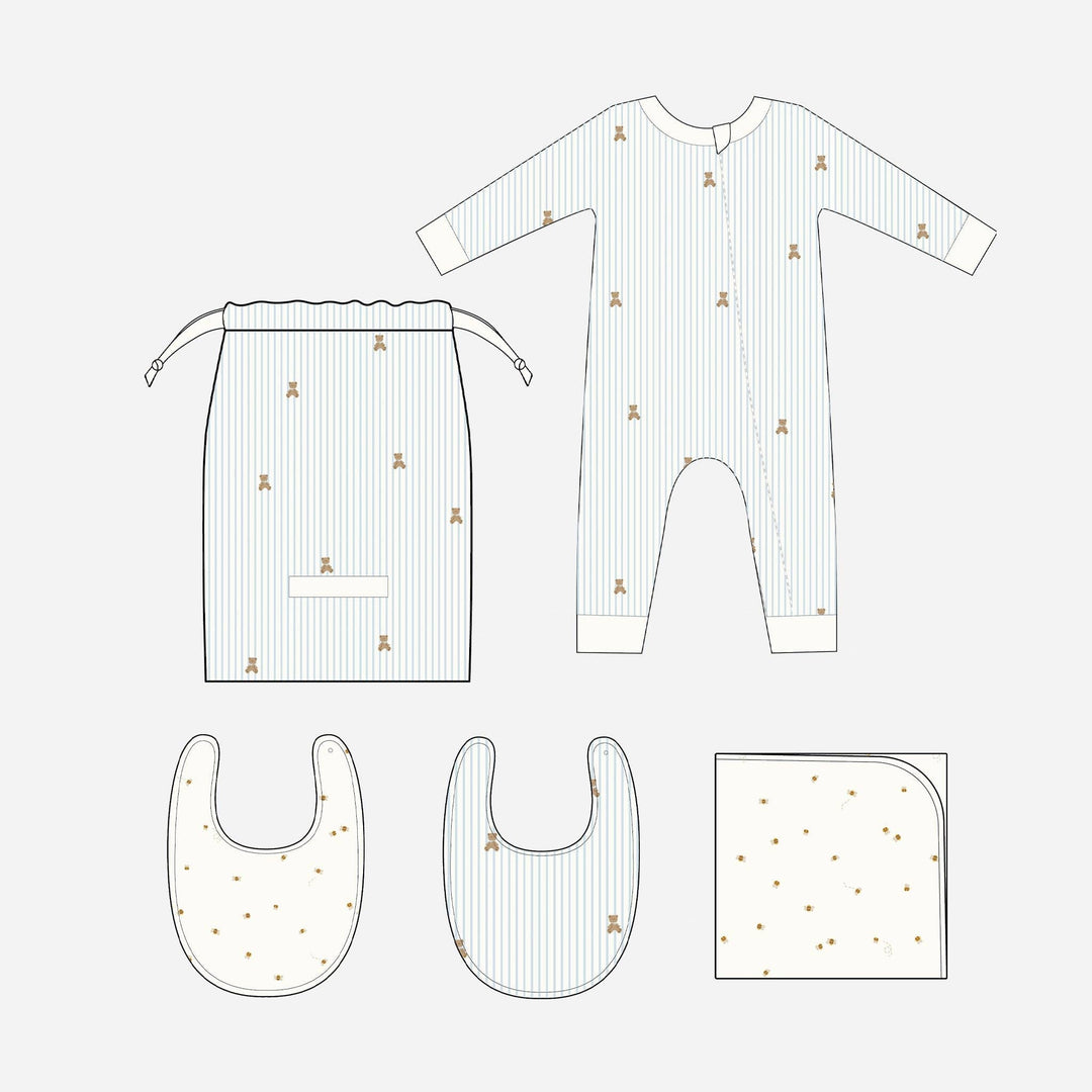 The Blueberry Hill Organic Cotton Layette  Baby Shower Welcome Gift