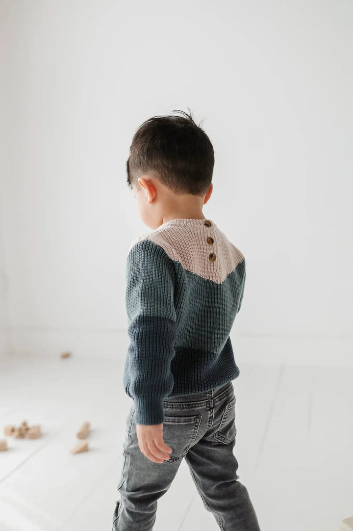 babysprouts Colorblock Knit Sweater Skipper & Scout 