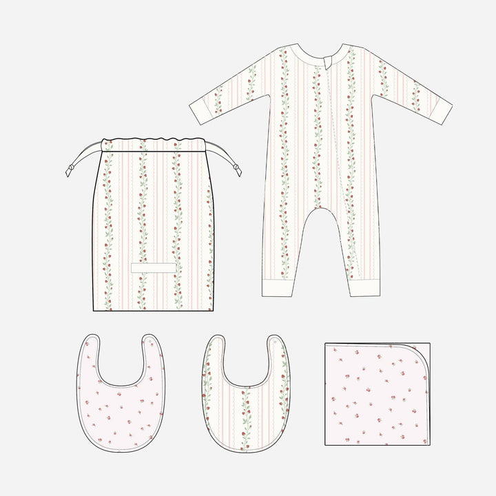 The Blueberry Hill Organic Cotton  Newborn Baby Shower Gift