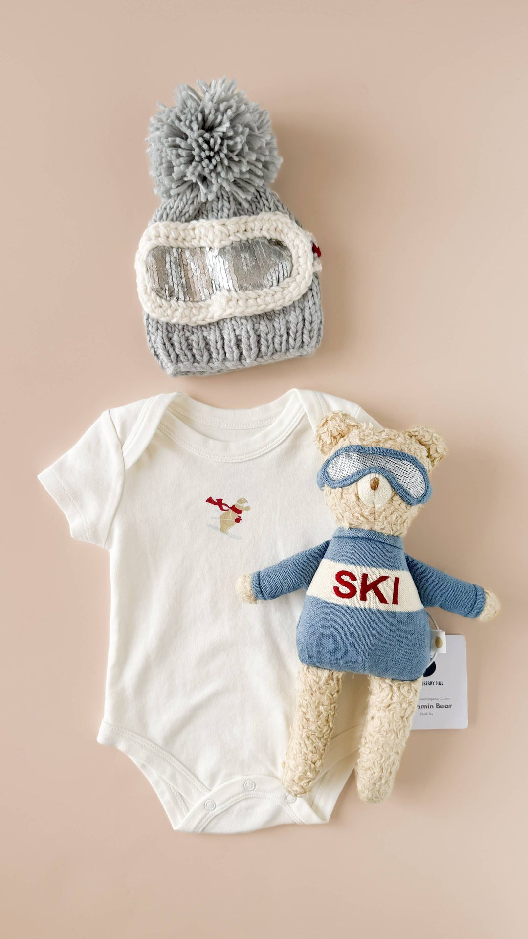 The Blueberry Hill Ski Goggles Beanie Bowie Grey