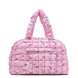 OMG Quilted Scrunchies Floral Print Medium Duffle Bag