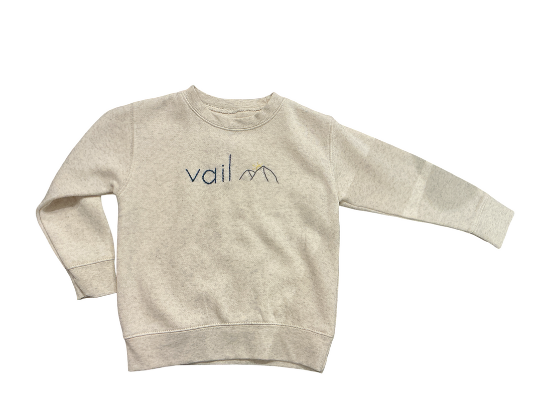 Sweet Olive Vail Mountains Embroidered Sweatshirt Skipper & Scout 