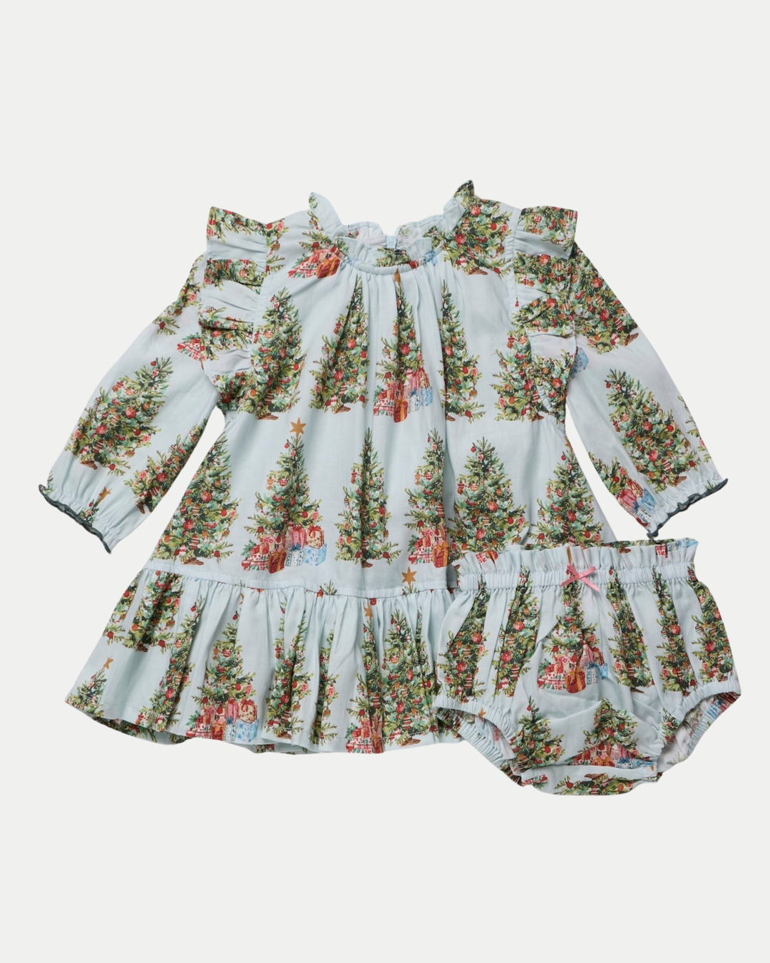 Pink Chicken Baby Girls Harper Dress Set - Trees and Presents